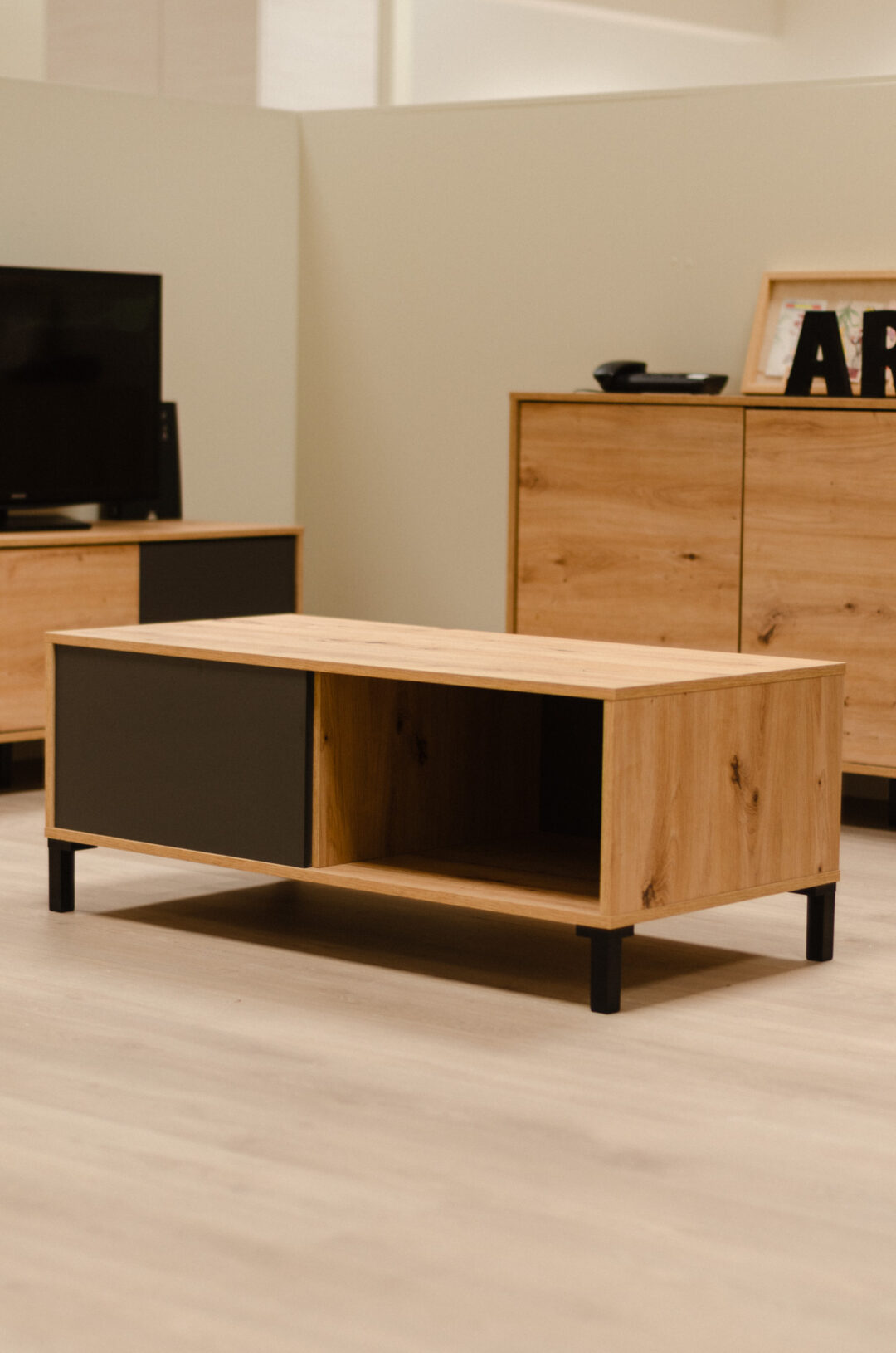 Mesa Centro Brooklyn Style Gris Roble