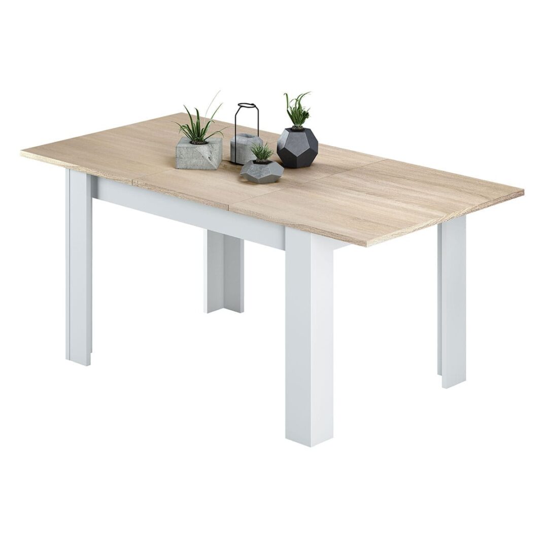 Mesa Extensible Kendra Blanco Roble
