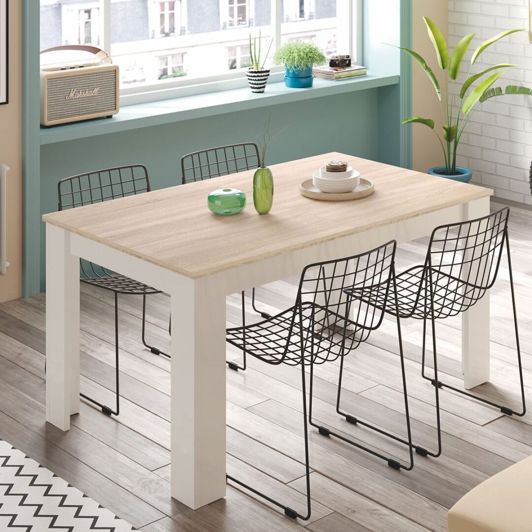 Mesa Extensible Kendra Blanco Roble - Imagen 2