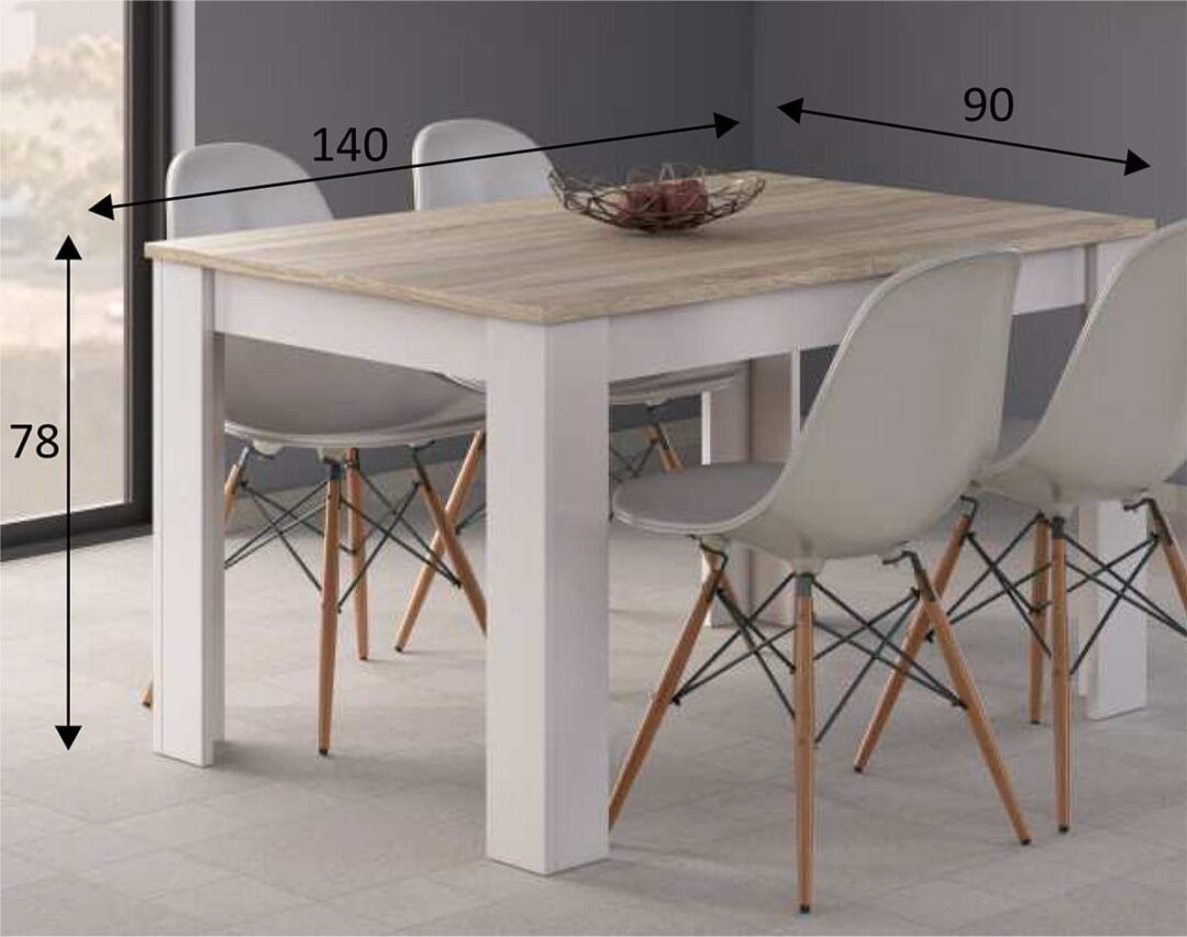 Mesa Extensible Kendra Blanco Roble - Imagen 4