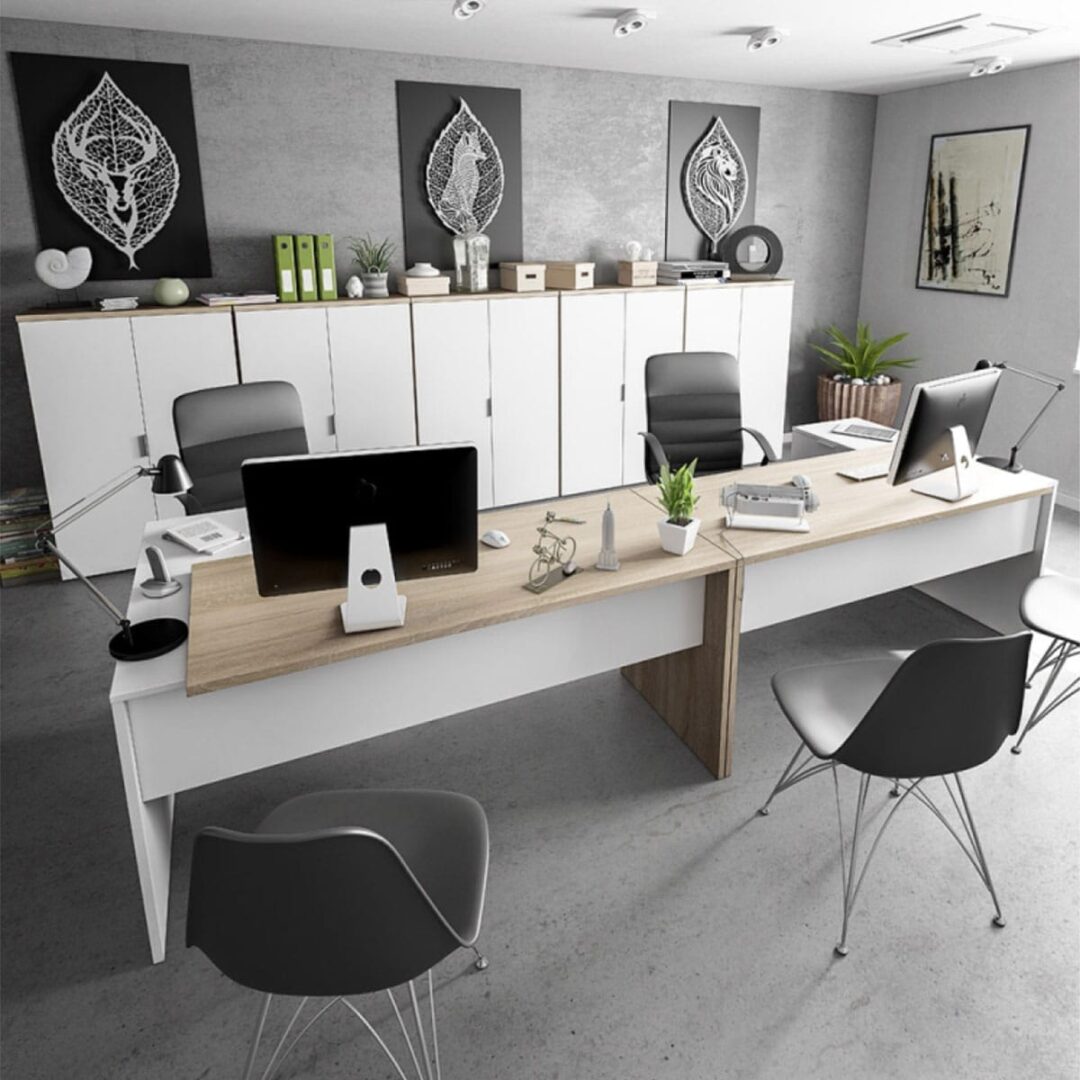 Escritorio Office Blanco Roble - Imagen 9