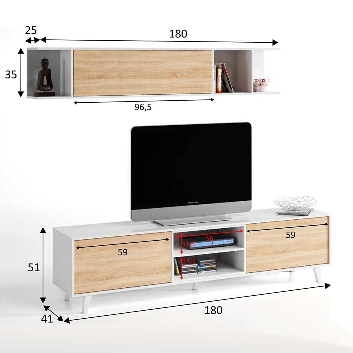 Salón Zayken Tv y modulo superior - Imagen 7