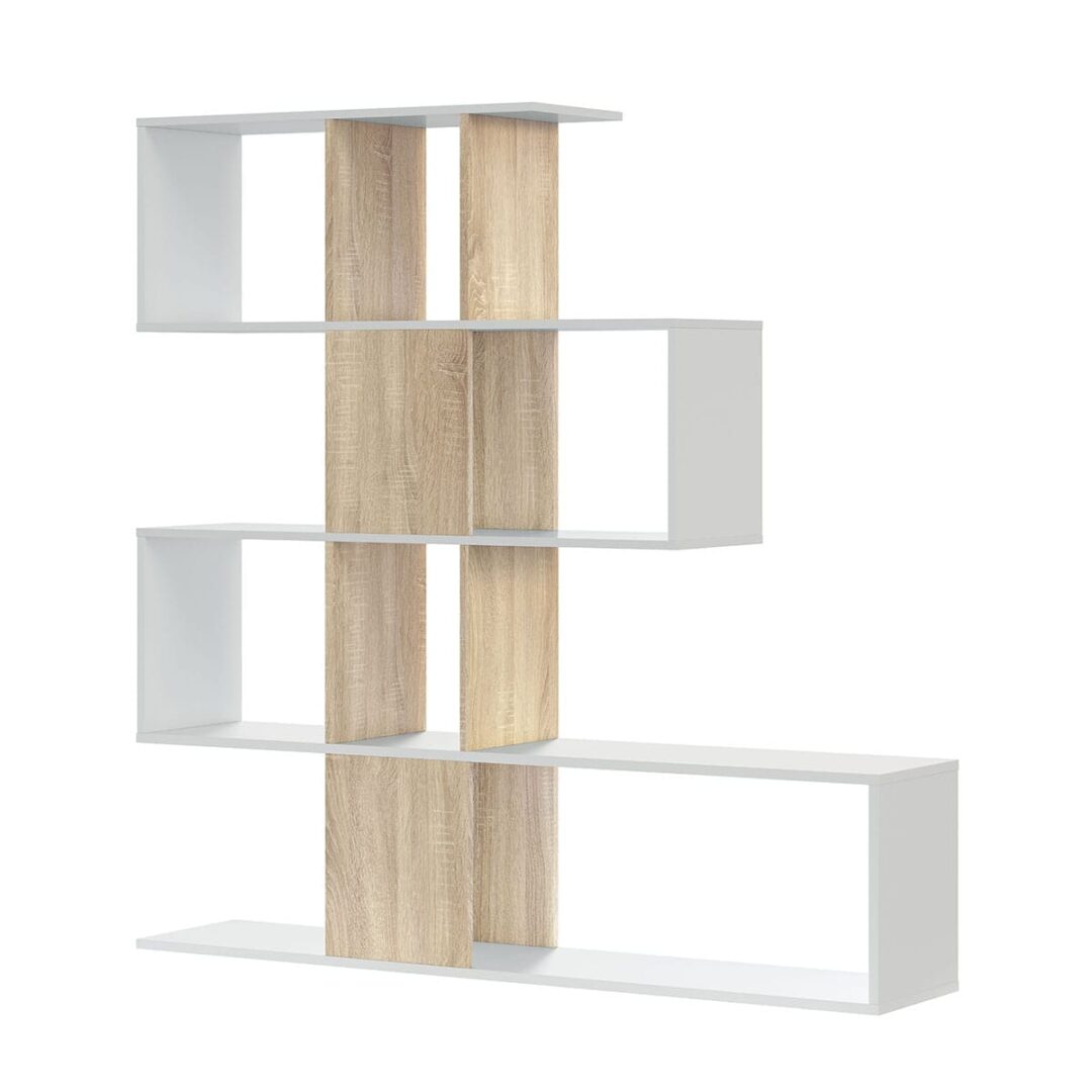 Estantería Asimétrica Blanco Roble - Imagen 2