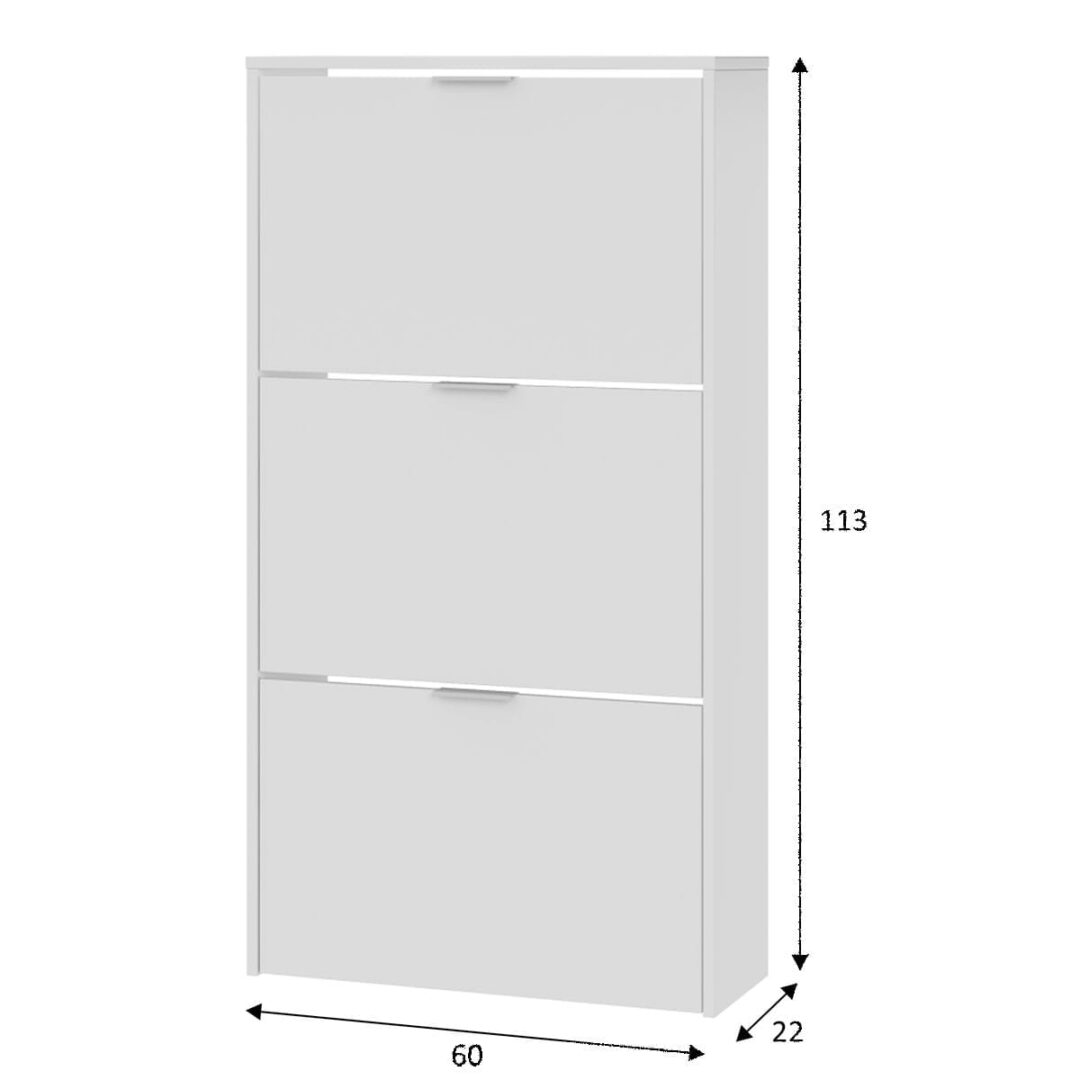 Zapatero 3 Puertas Blanco - Imagen 2