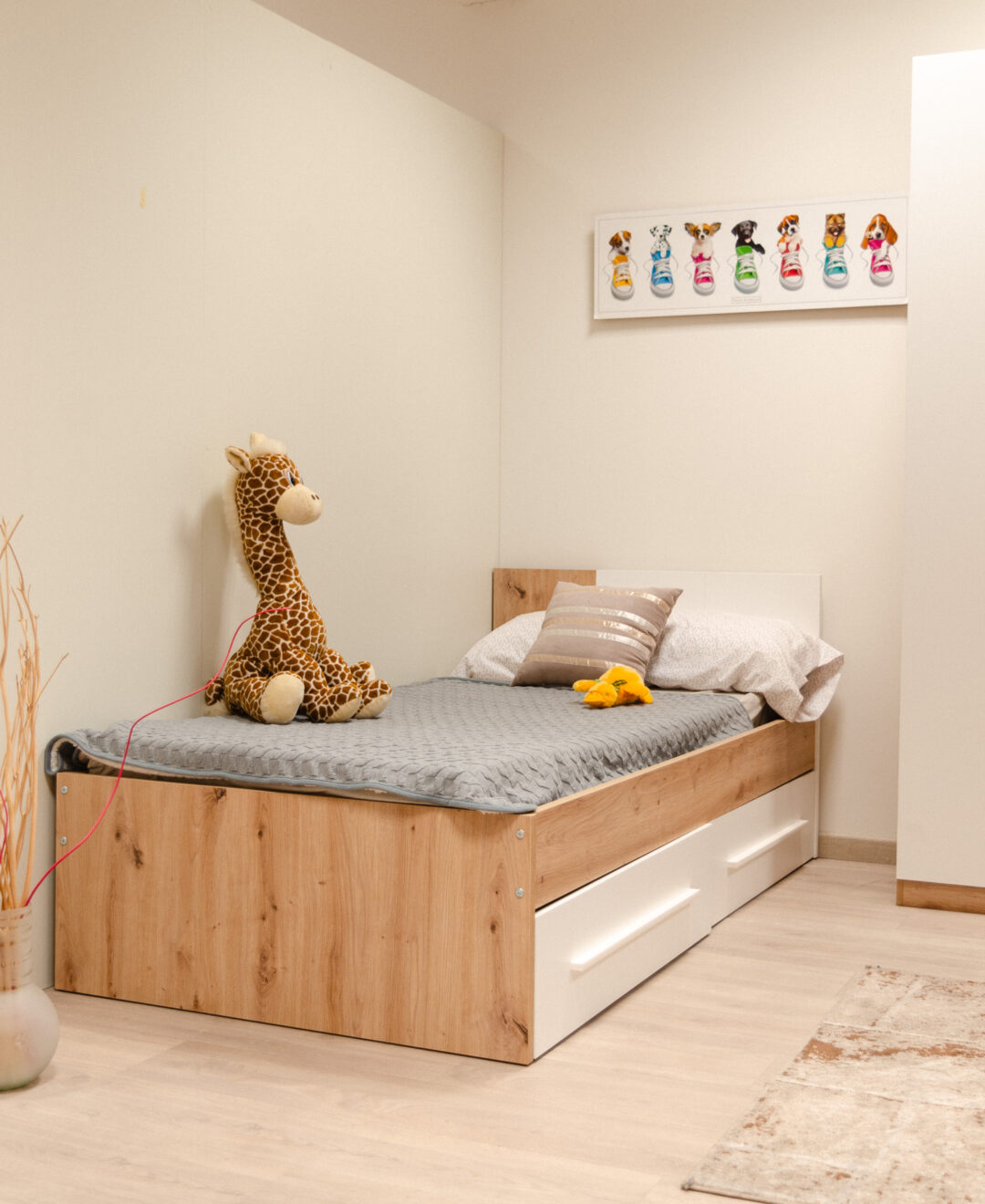 Cama Juvenil Noa Con Dos Cajones