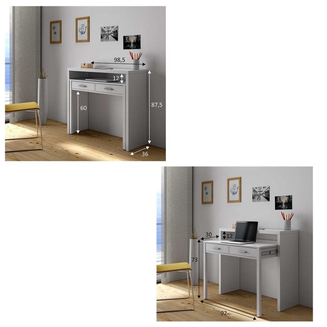 Escritorio Plegable Blanco - Imagen 7