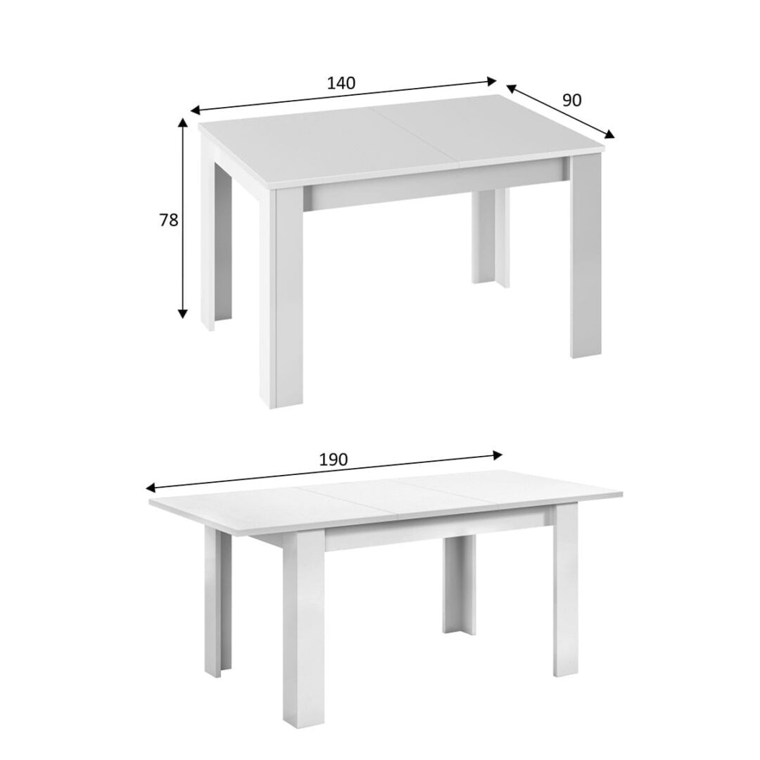 Mesa Extensible Kendra Blanca - Imagen 9