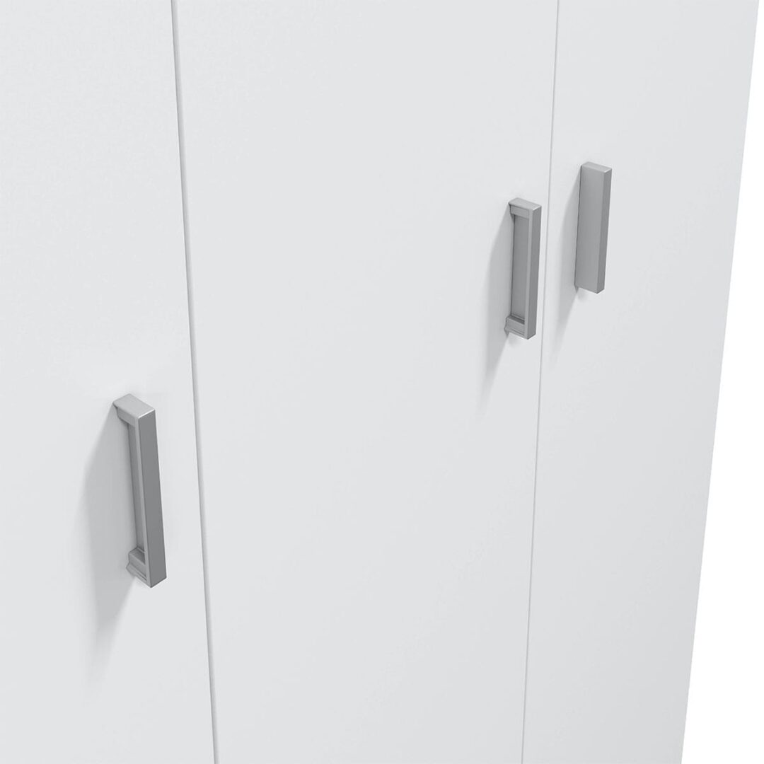 Armario Multiusos Escobero 3 Puertas – 109x180 cm Blanco, Gran Capacidad - Imagen 3