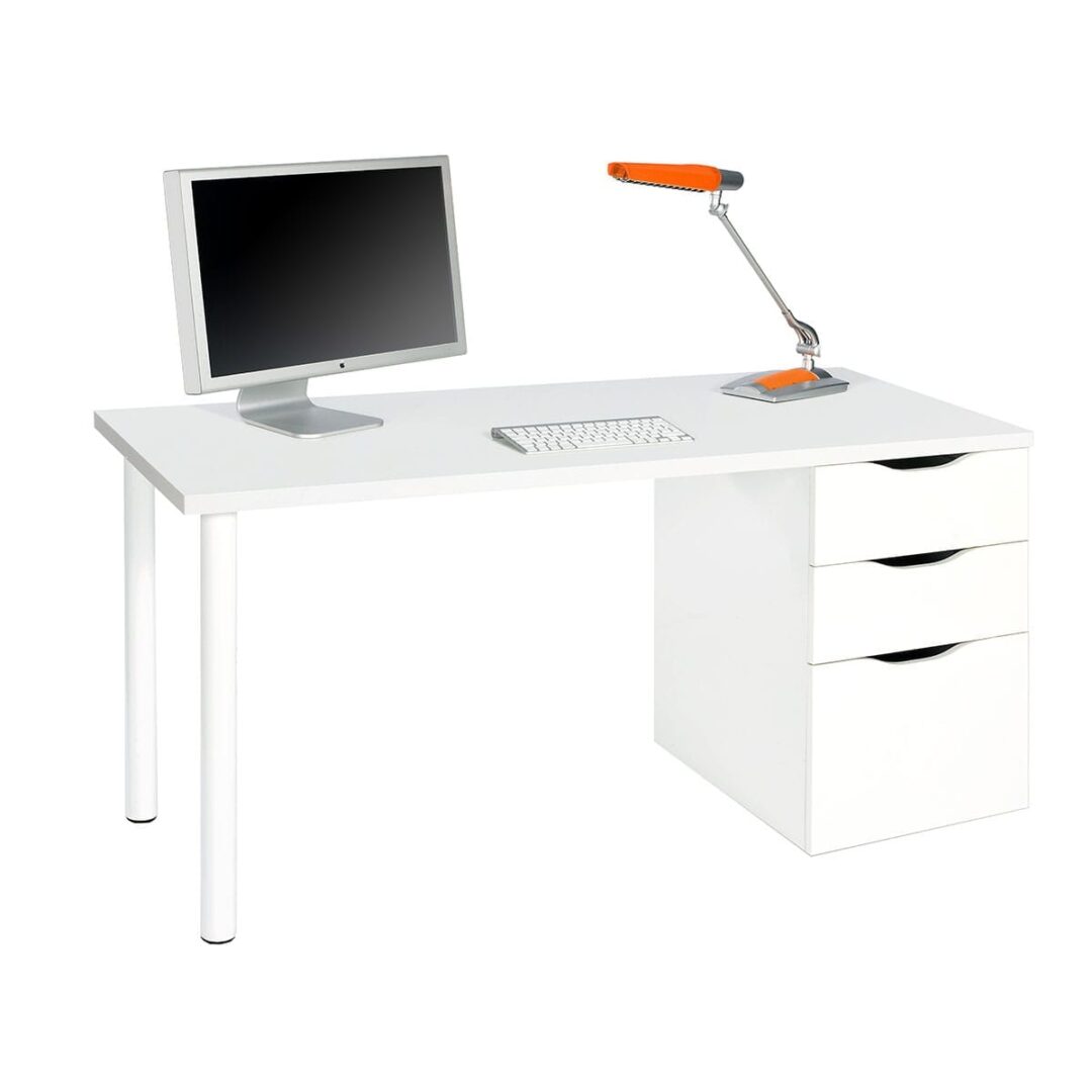 Escritorio Blanco Tres Cajones - Imagen 5