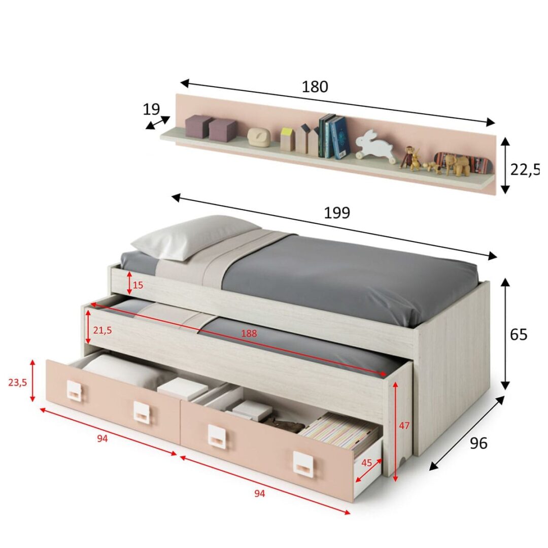Cama Nido Juvenil Corey - Imagen 2