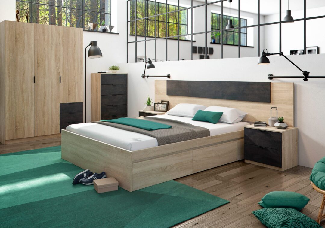 Cabecero Cama y 2 Mesitas Oxy - Imagen 6