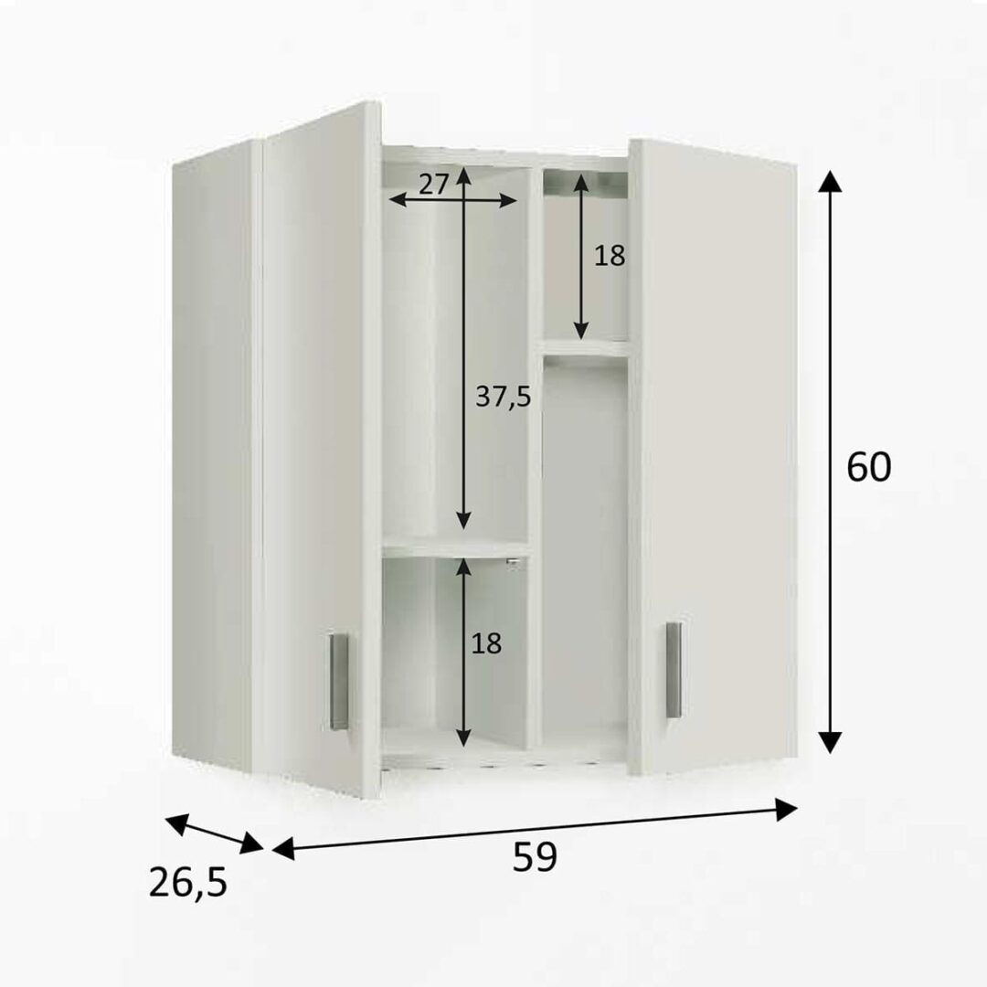 Armario Multiusos Blanco Colgar - Imagen 4