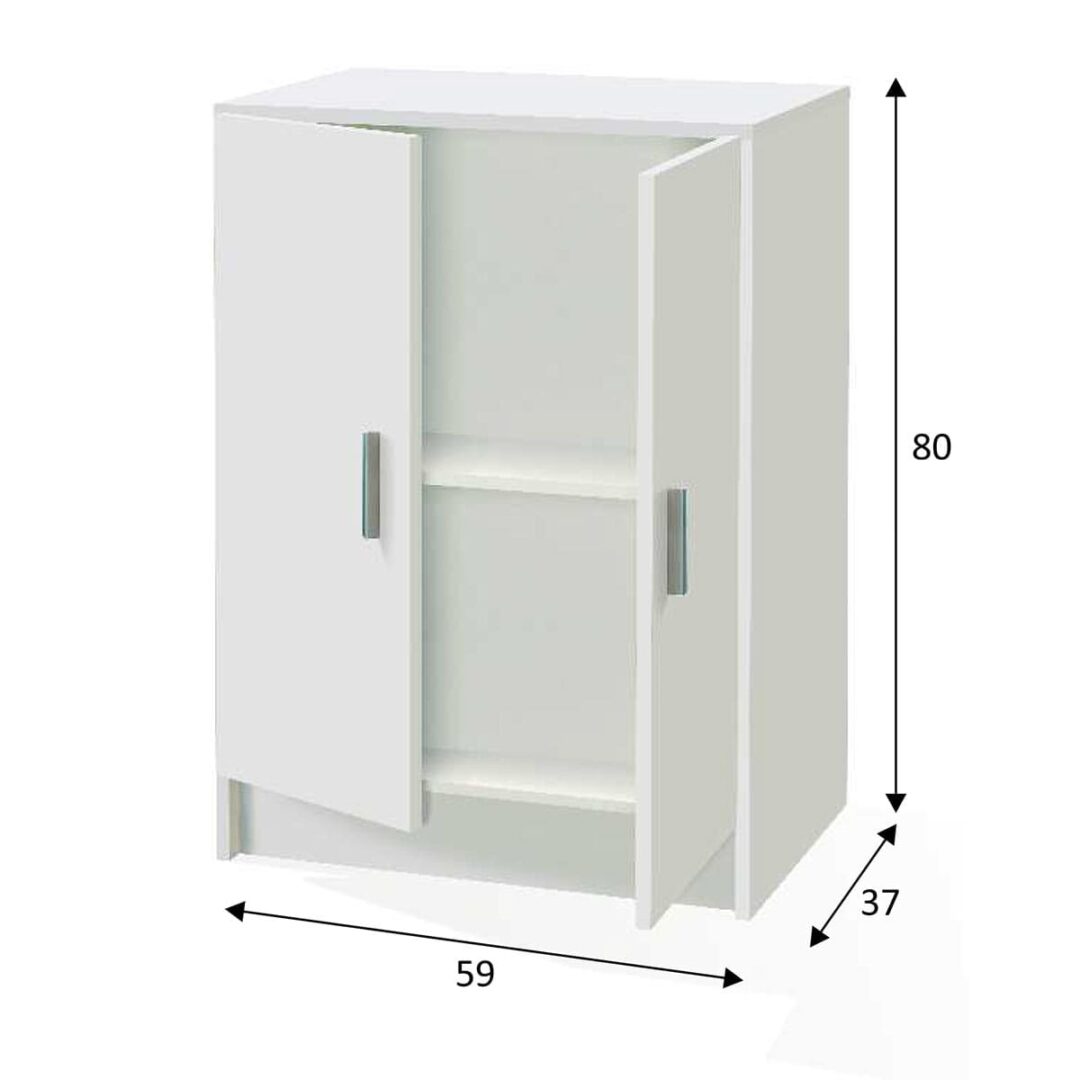 Armario Multiusos Bajo Blanco - Imagen 4