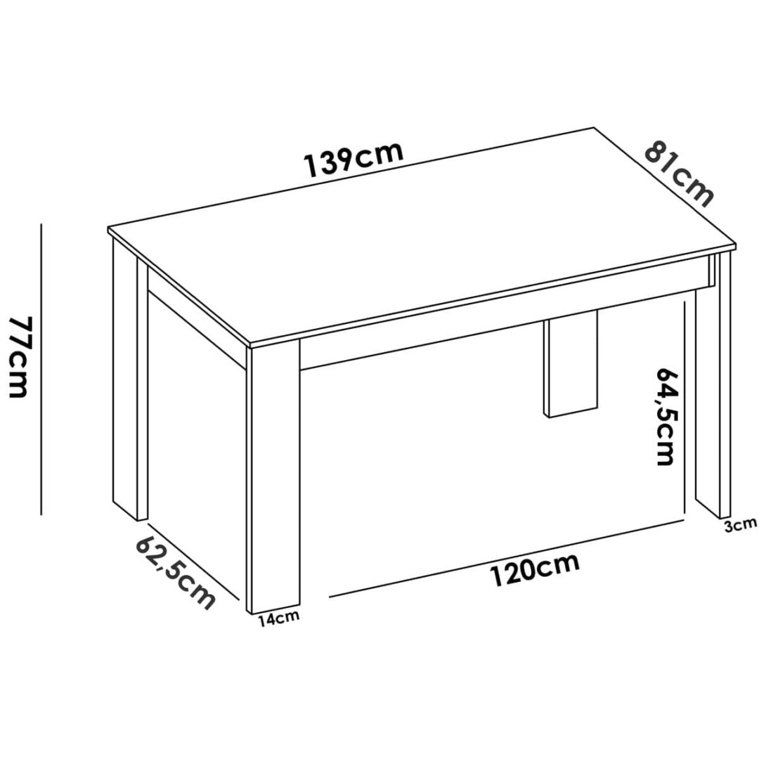 Mesa de Comedor Fija Sami Natural - Imagen 2