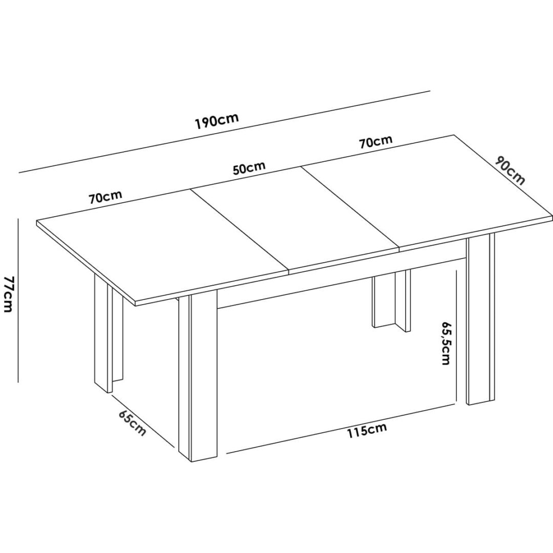 Mesa de Comedor Extensible - Dine - Imagen 6