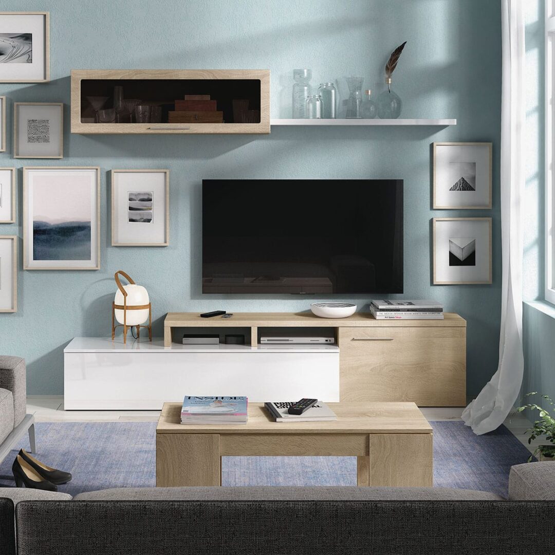 Salón Flex Tv Roble Blanco - Imagen 15