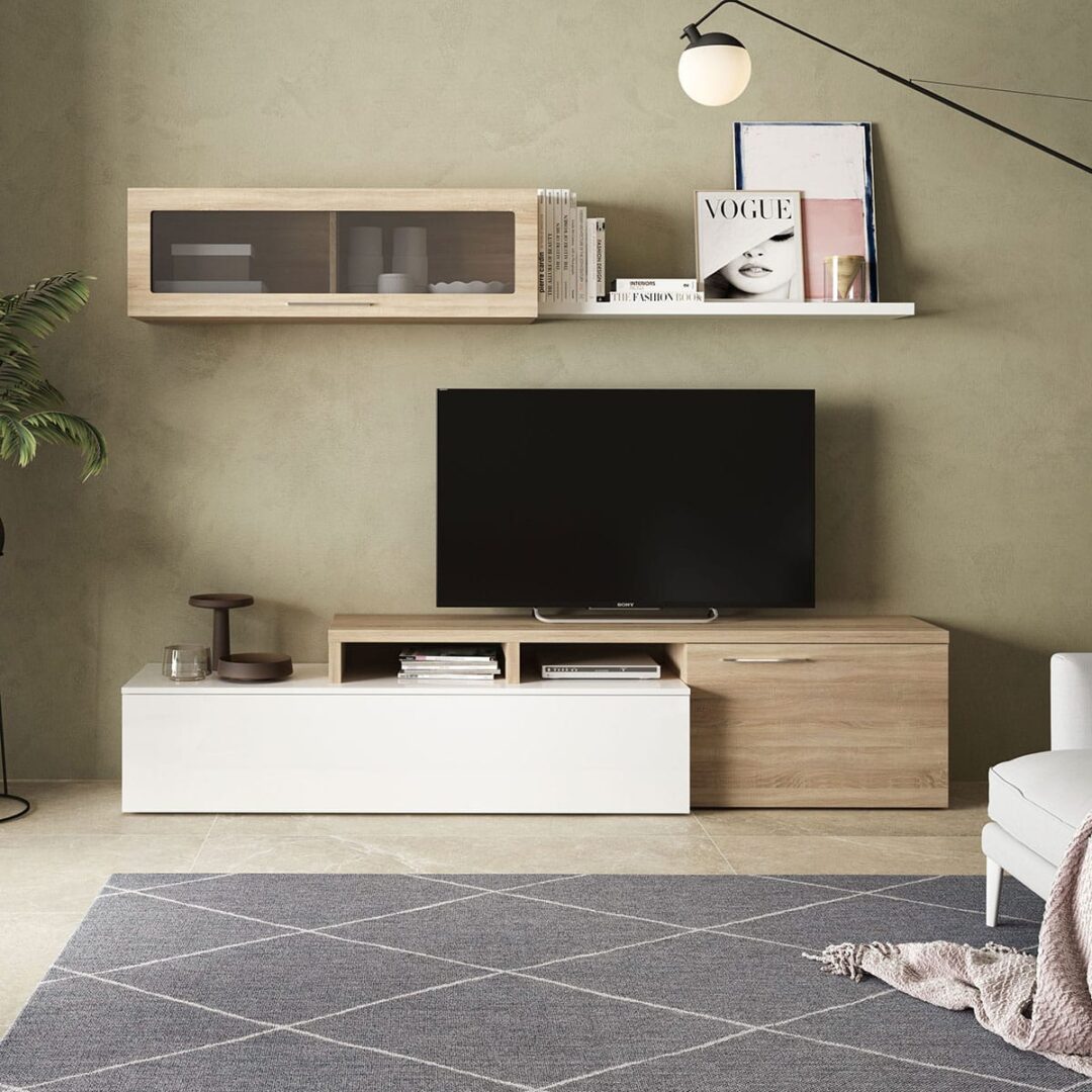 Salón Flex Tv Roble Blanco - Imagen 9