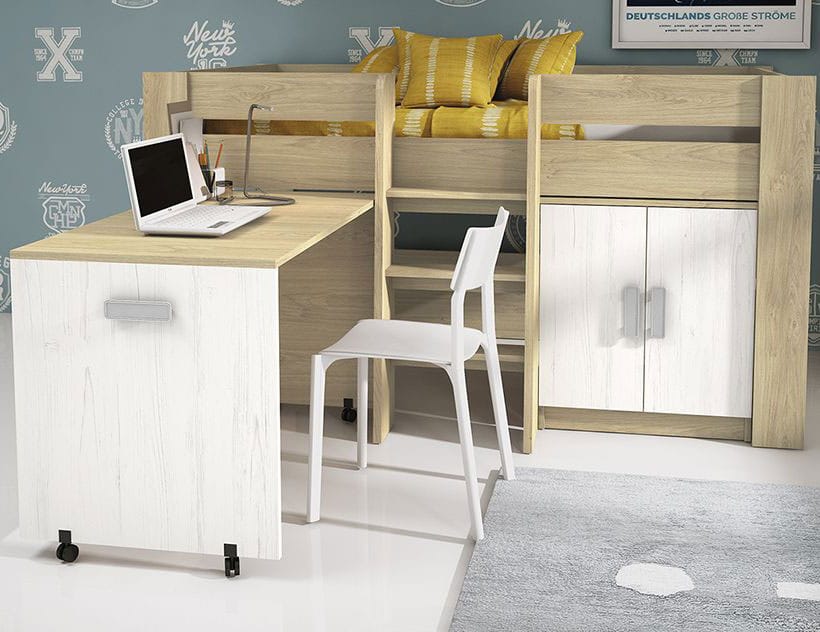 Cama Donald Con Mesa de estudio