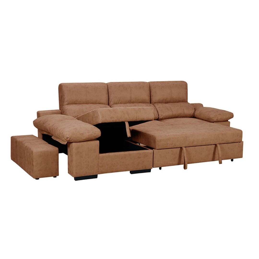 Sofá Chaise Longue convertible a Cama y Arcón - Huesca - Imagen 4