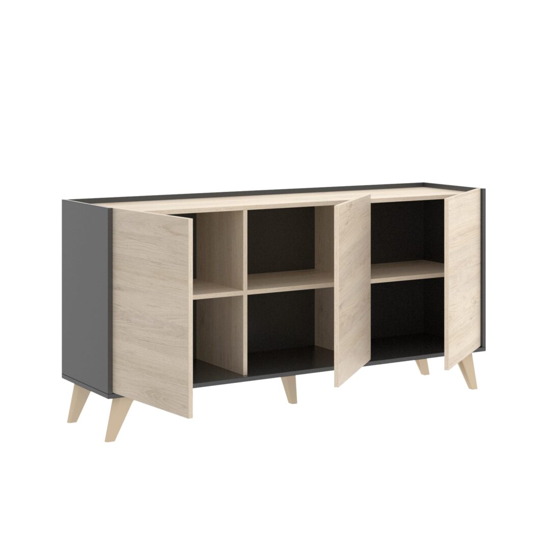 Pack Ness 2 - Mueble Bajo de Televisión, Mesa de Centro y Aparador - Imagen 7