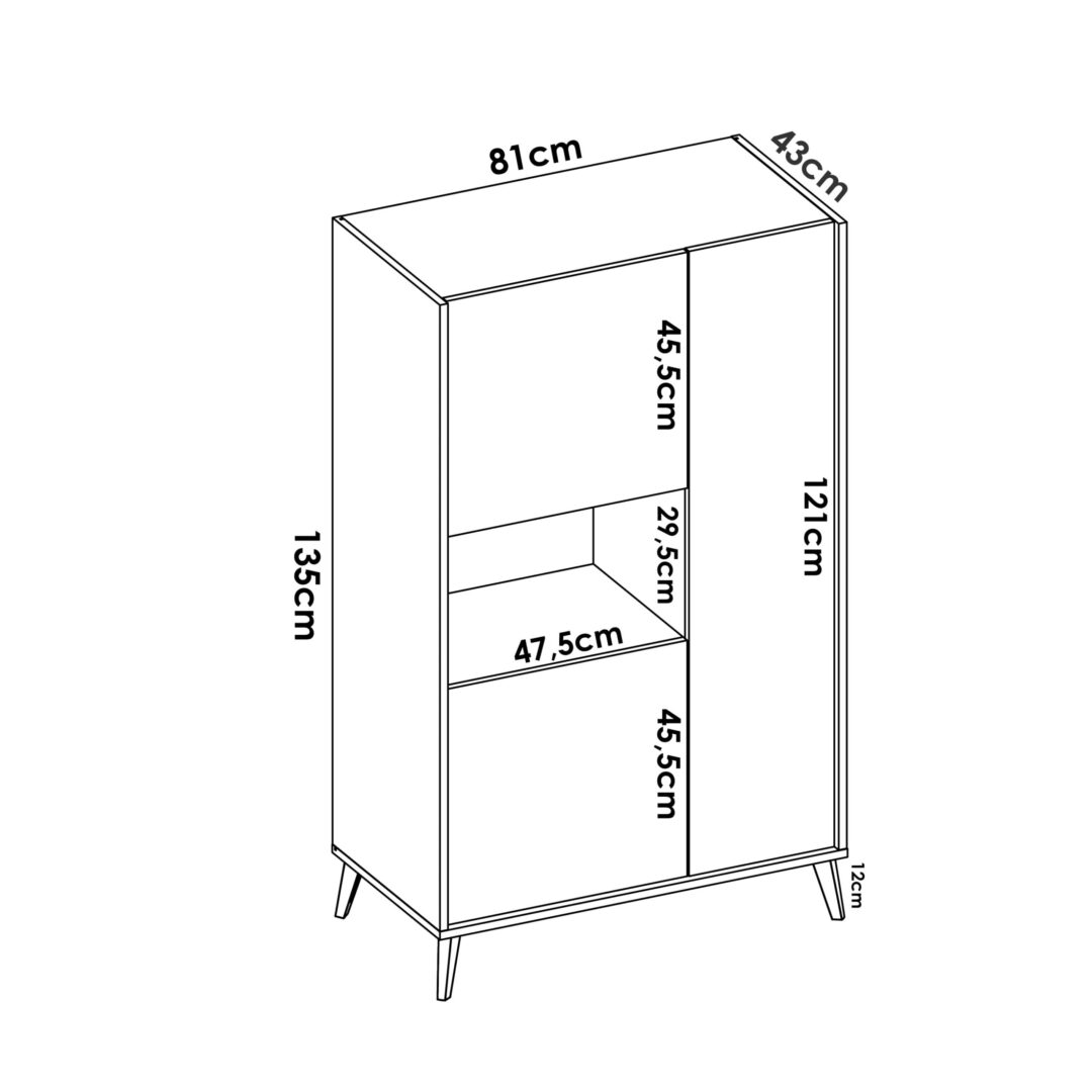 Pack Ness 1 - Aparador alto y Mueble Bajo de Televisión - Imagen 17