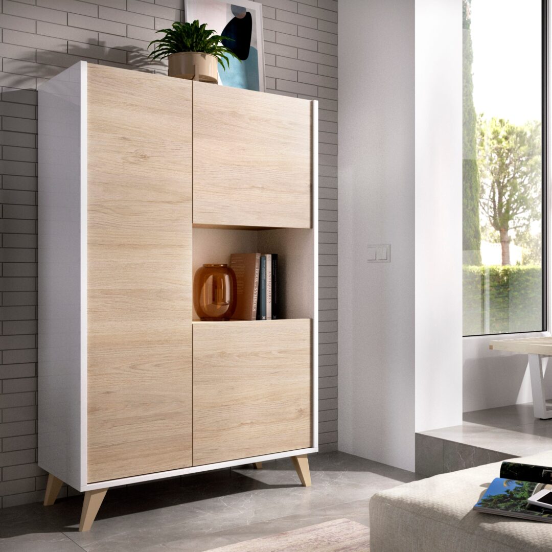 Pack Ness 1 - Aparador alto y Mueble Bajo de Televisión - Imagen 3