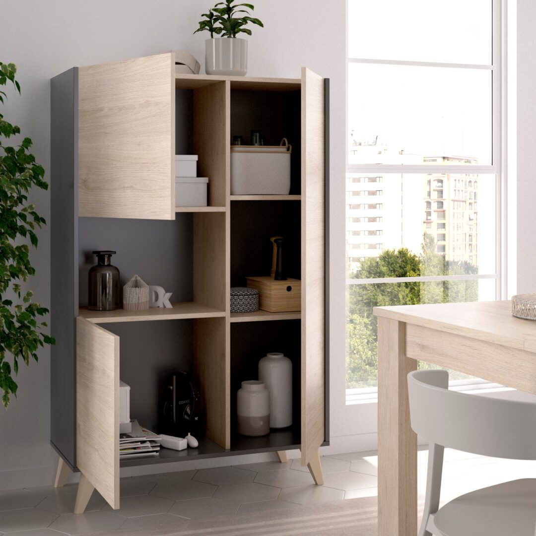 Pack Ness 1 - Aparador alto y Mueble Bajo de Televisión - Imagen 8