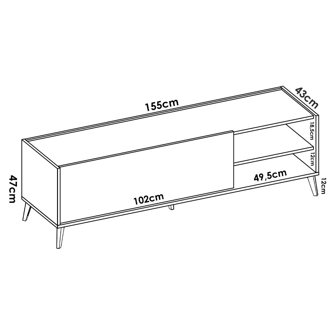 Pack Ness 2 - Mueble Bajo de Televisión, Mesa de Centro y Aparador - Imagen 15