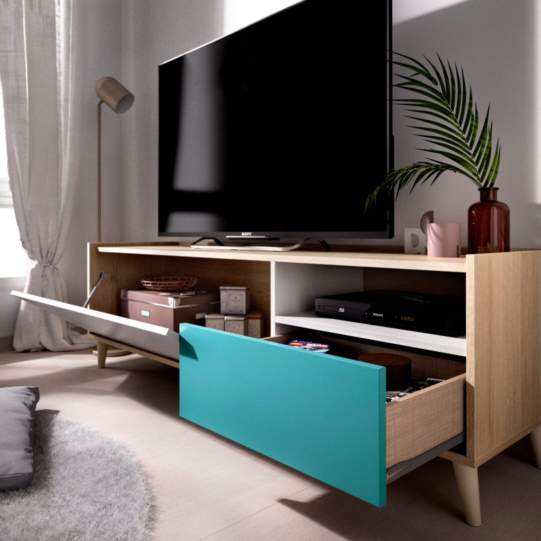 Pack Nova 2 - Vitrina Alta y Bajo de Televisión - Imagen 11