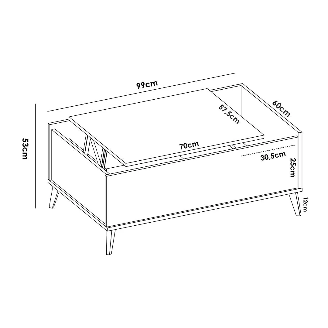 Pack Ness 2 - Mueble Bajo de Televisión, Mesa de Centro y Aparador - Imagen 17