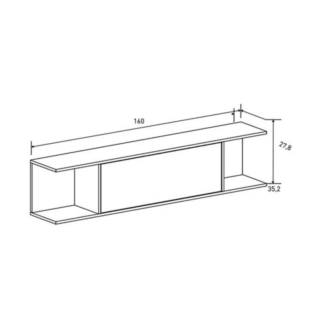 Conjunto de Salón mueble bajo TV y estante - Solana - Imagen 4