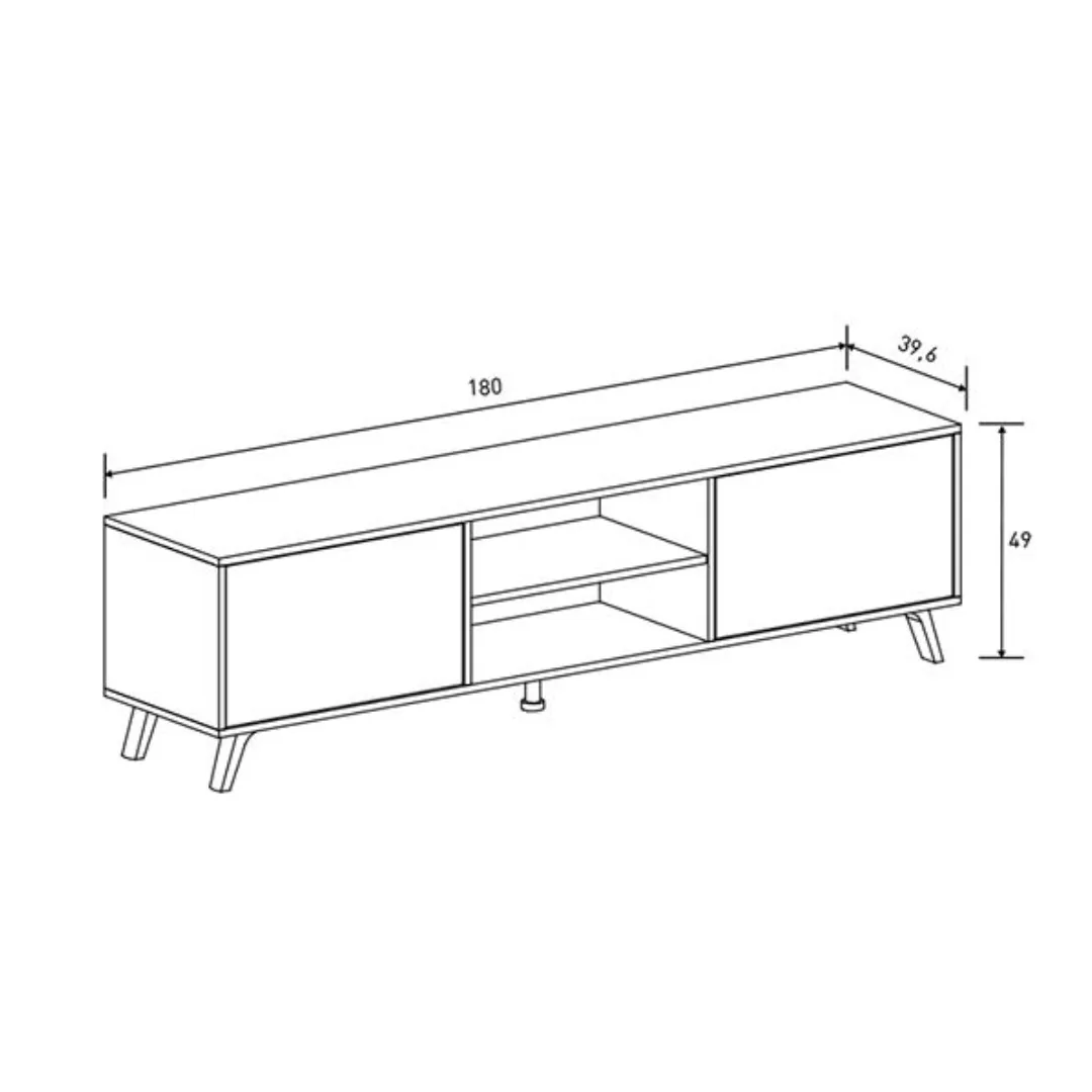 Conjunto de Salón mueble bajo TV y estante - Solana - Imagen 5