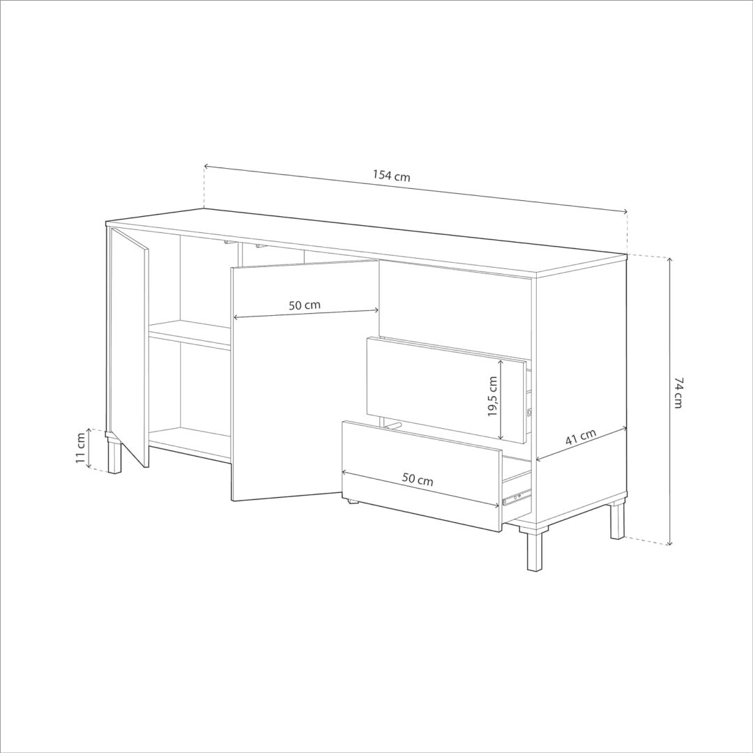 Pack salón estilo INDUSTRIAL URBAN PLUS roble y antracita - Imagen 8