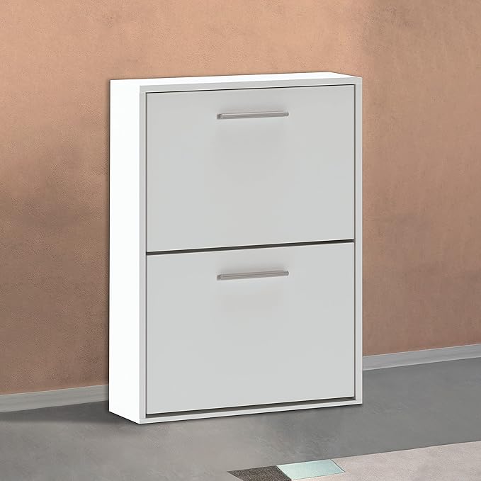 Zapatero 2 puertas Home blanco 6 pares