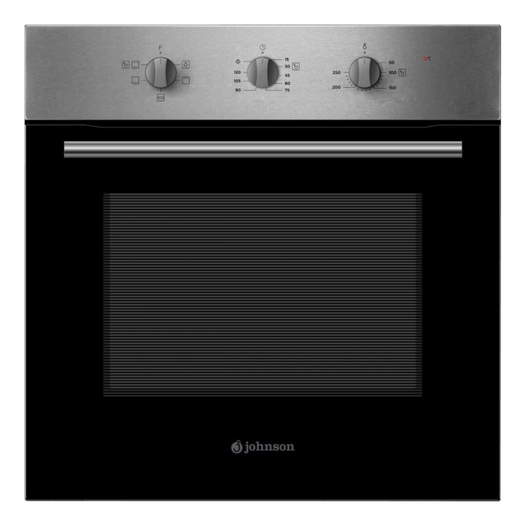 Horno 4 funciones y AquaClean Inox y Cristal Negro Johnson