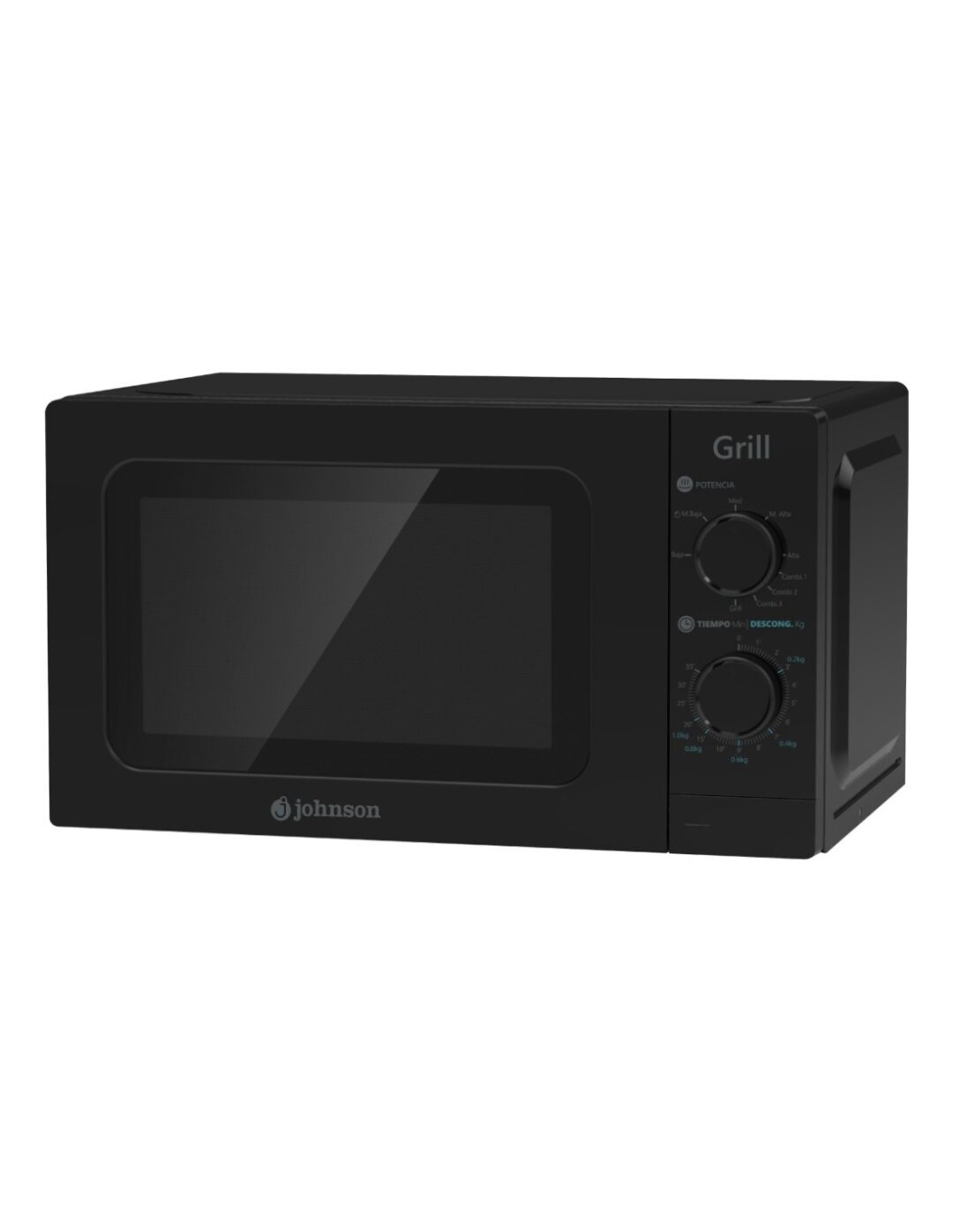 Microondas con Grill Johnson 20L – 700W + Grill 1000W, 5 niveles de potencia