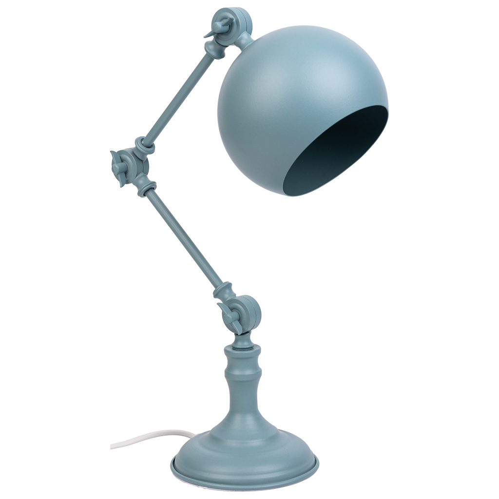 Lámpara flexo de mesa de metal gris