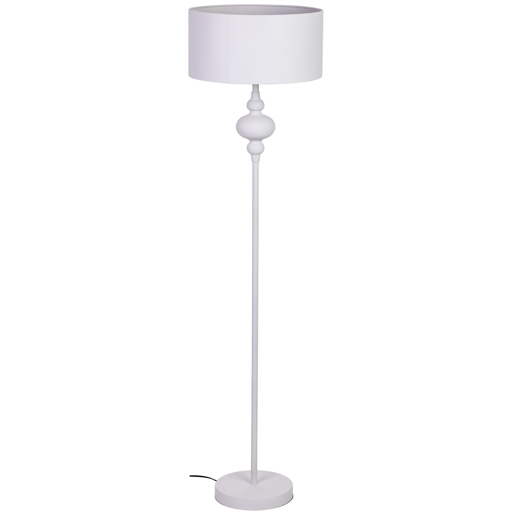 Lámpara de pie de metal blanco