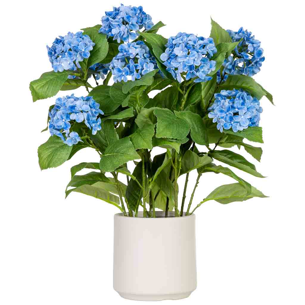 Hortensia azul decorativa artificial