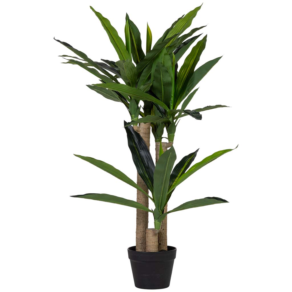 Dracaena verde artificial decorativa con 73 hojas