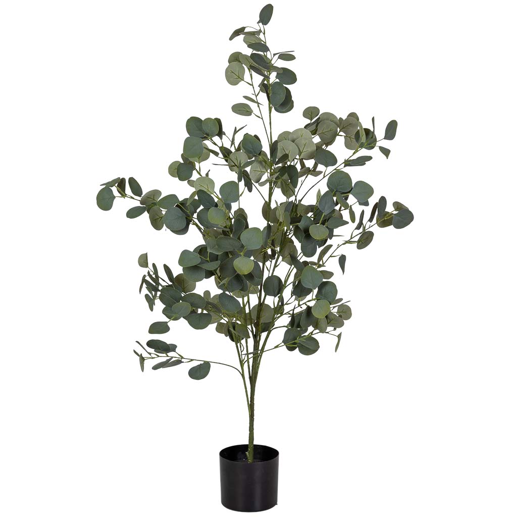 Eucalipto verde artificial decorativo con 329 hojas