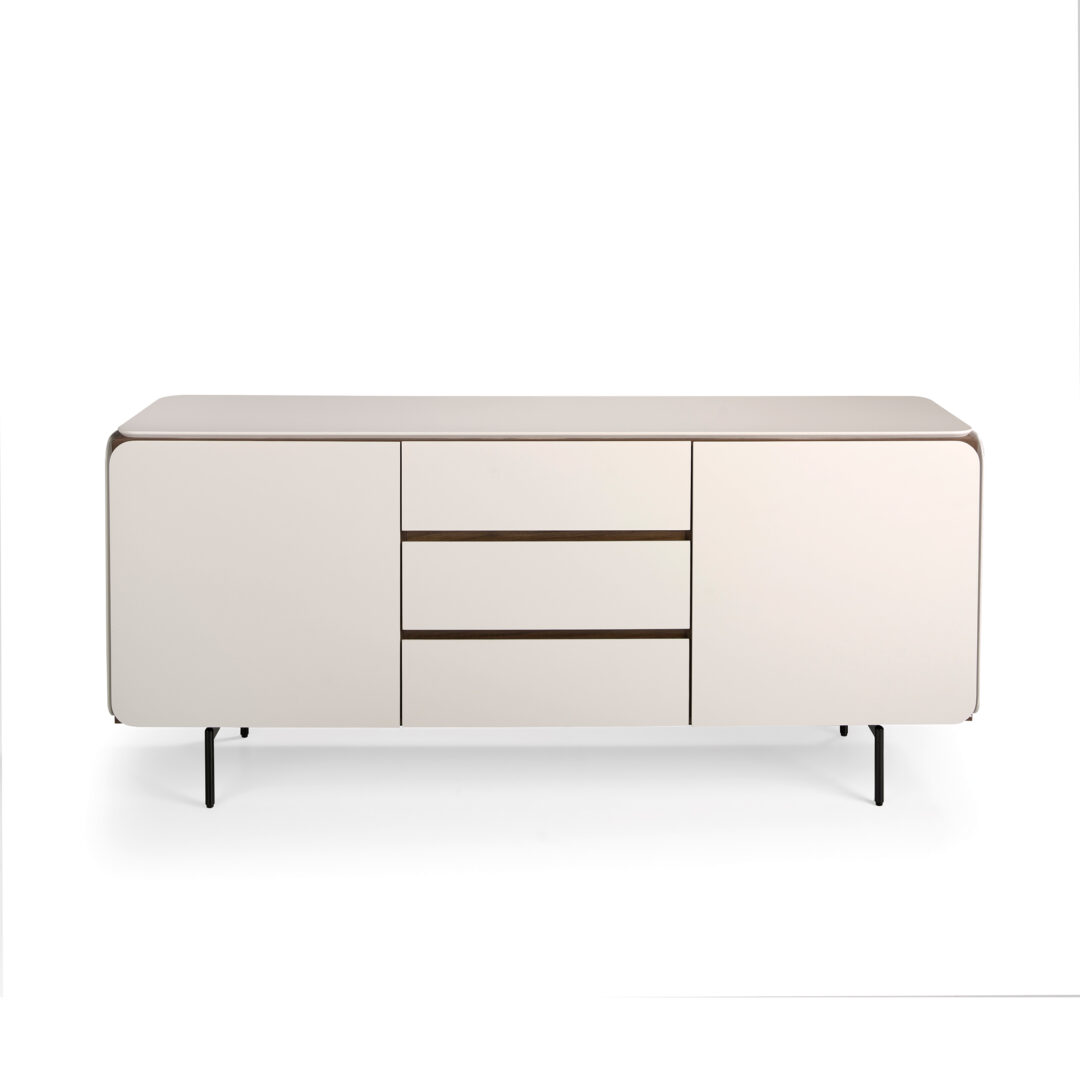 Aparador 183 cm – Crema mate y nogal