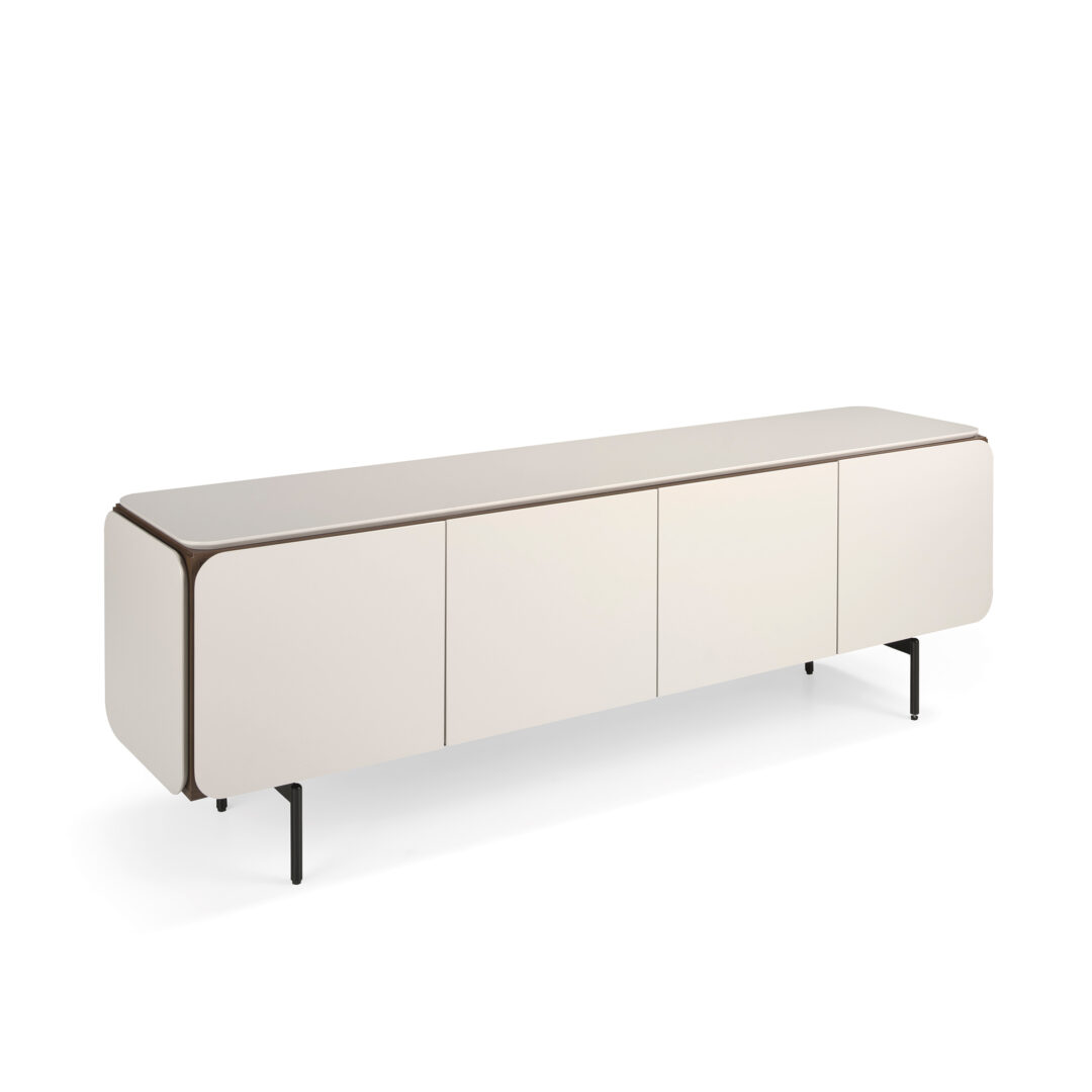 Módulo TV 182 cm – Crema mate y nogal
