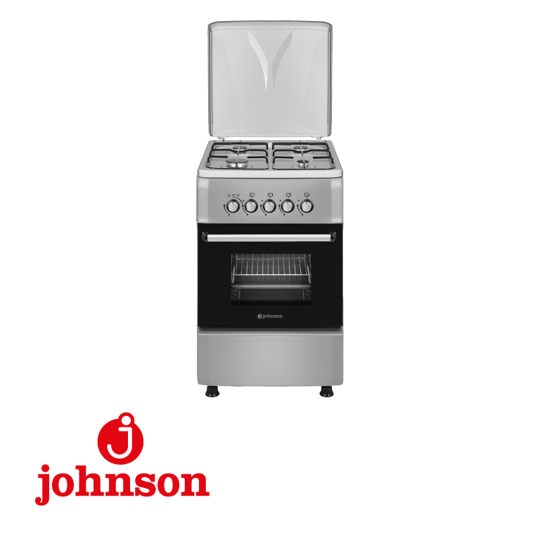 COCINA JOHNSON 50X58,2X87CM 4 FUEGOS+HORNO BUTANO INOX