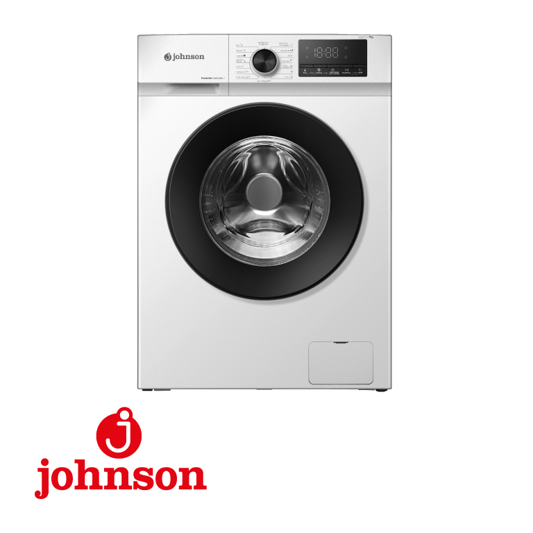 LAVADORA JOHNSON CF 7KG 1400RPM CLASE A -10% INVERTER DISPLAY BLANCA