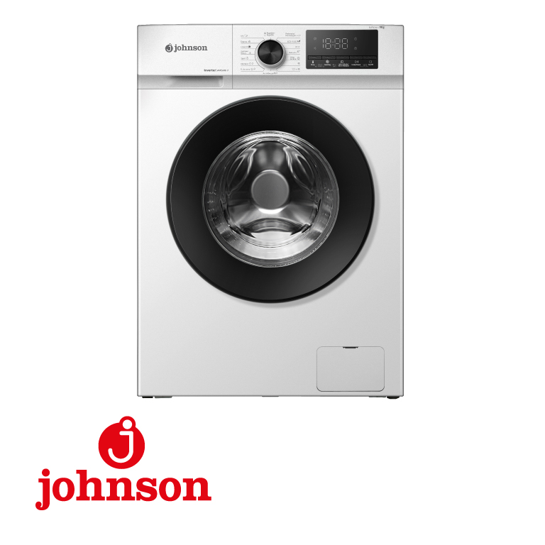 LAVADORA JOHNSON CF 9KG 1400RPM CLASE A -10% INVERTER DISPLAY BLANCA