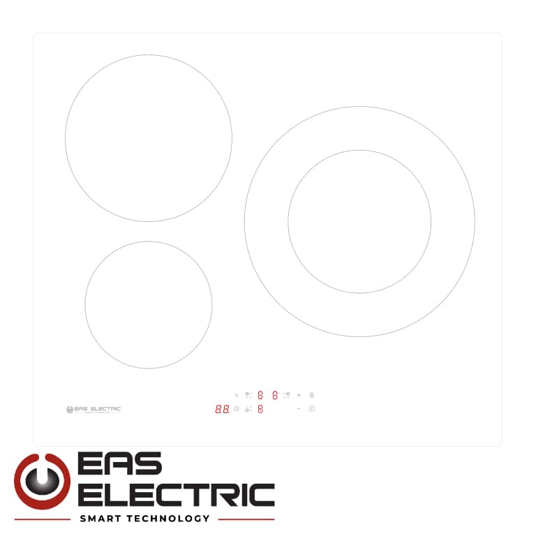 PLACA INDUCCION EAS ELECTRIC 3 ZONAS 280MM. CONTROL TACTIL CRISTAL BLANCO