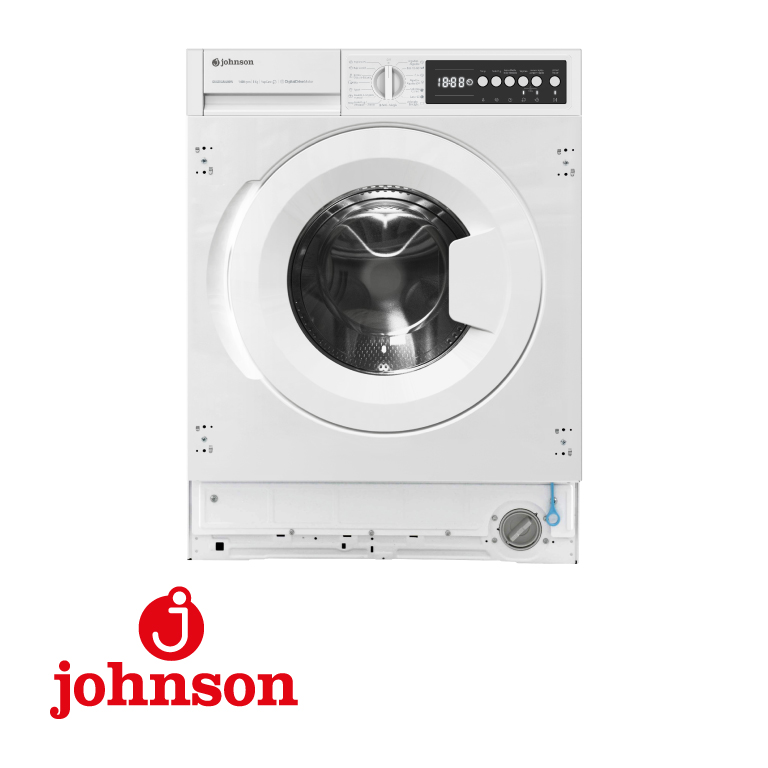 LAVADORA JOHNSON INTEGRABLE 8KG 1400RPM CLASE A MOTOR INVERTER
