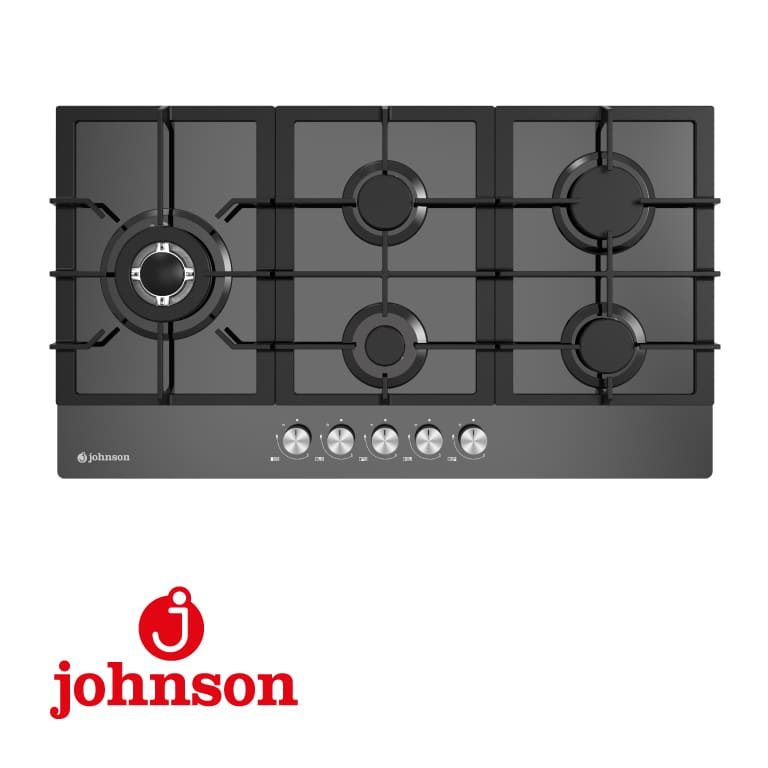 ENCIMERA CRISTALGAS JOHNSON 5 FUEGOS 90CM (PARA HUECO 81,5CM) FUEGO TRIPLE