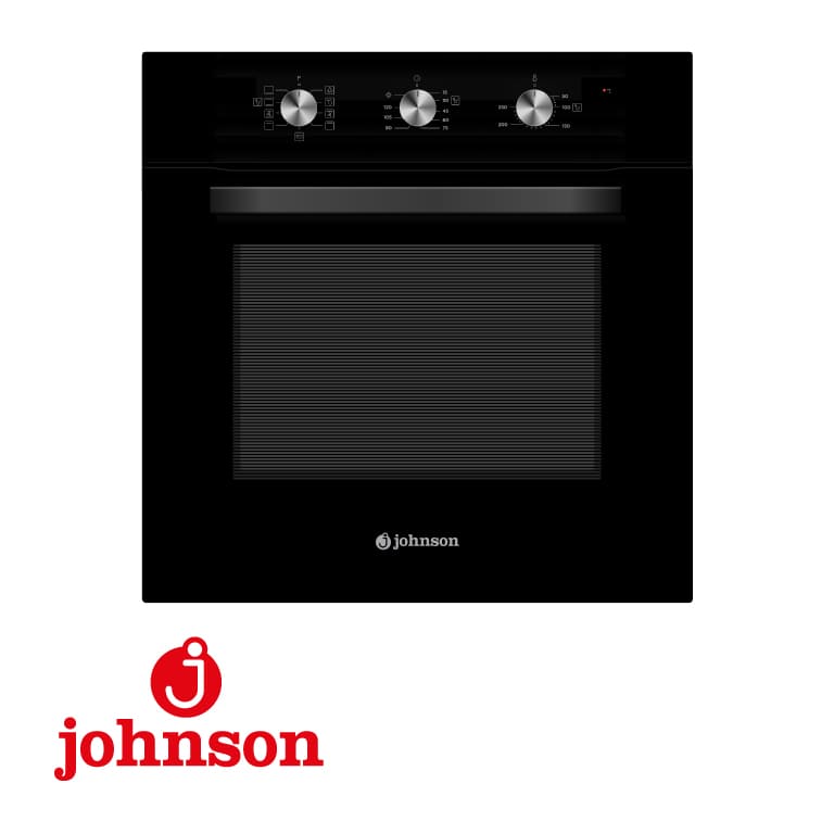 HORNO JOHNSON 65L 8 FUNCIONES MECÁNICO HIDROCLEAN CRISTAL NEGRO